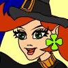 Young Witch Halloween Coloring Game